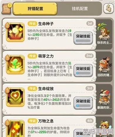 德鲁伊技能搭配全攻略：不休乌拉拉中的绿意盎然之道，精选技能组合助你称霸冒险之旅